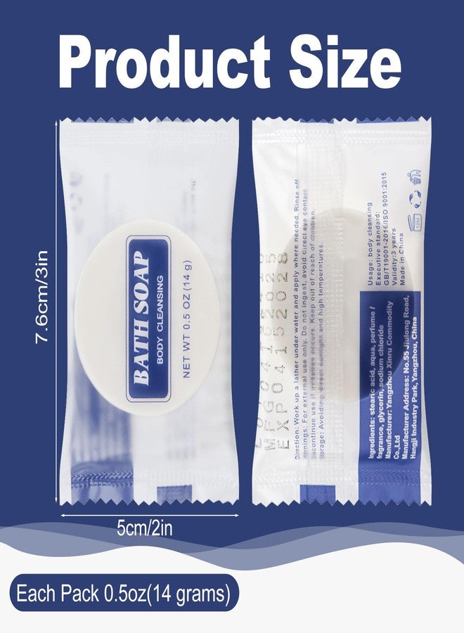 HQSLsund 0.5 oz Bulk Travel Size Bars Soap, Individually Wrapped Small Face and Body Cleanser Round Soaps Toiletries Amenities for Hotel, Guest, Shelter, Charity, Motel, Vacation (30) - Image 2